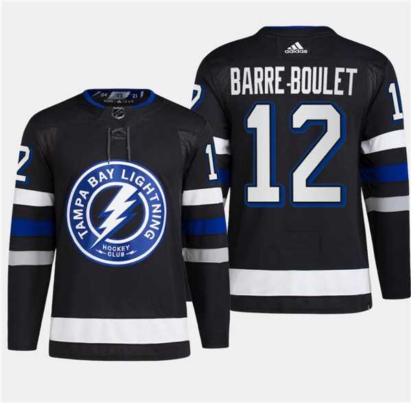 Mens Tampa Bay Lightning #12 Alex Barre-Boulet Black 2024 Stadium Series Stitched Jersey Dzhi